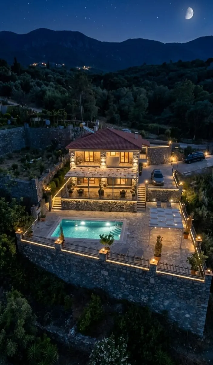Alanya / Kargıcak Mah 3+1 Dogal Taş Villa
