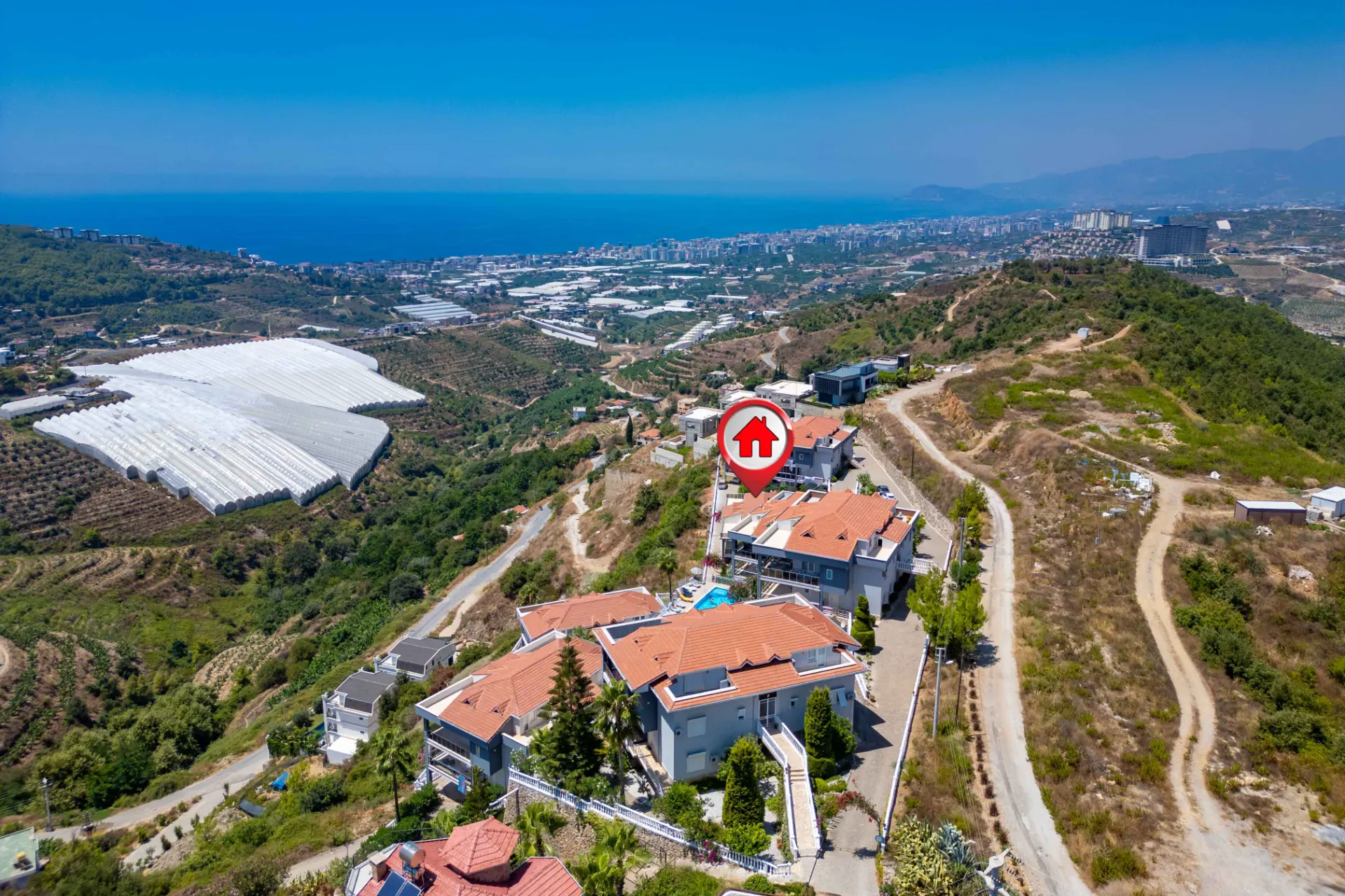 Antalya Alanya Kargıcak'ta Satılık 2+1 Daire Denize Manzaralı