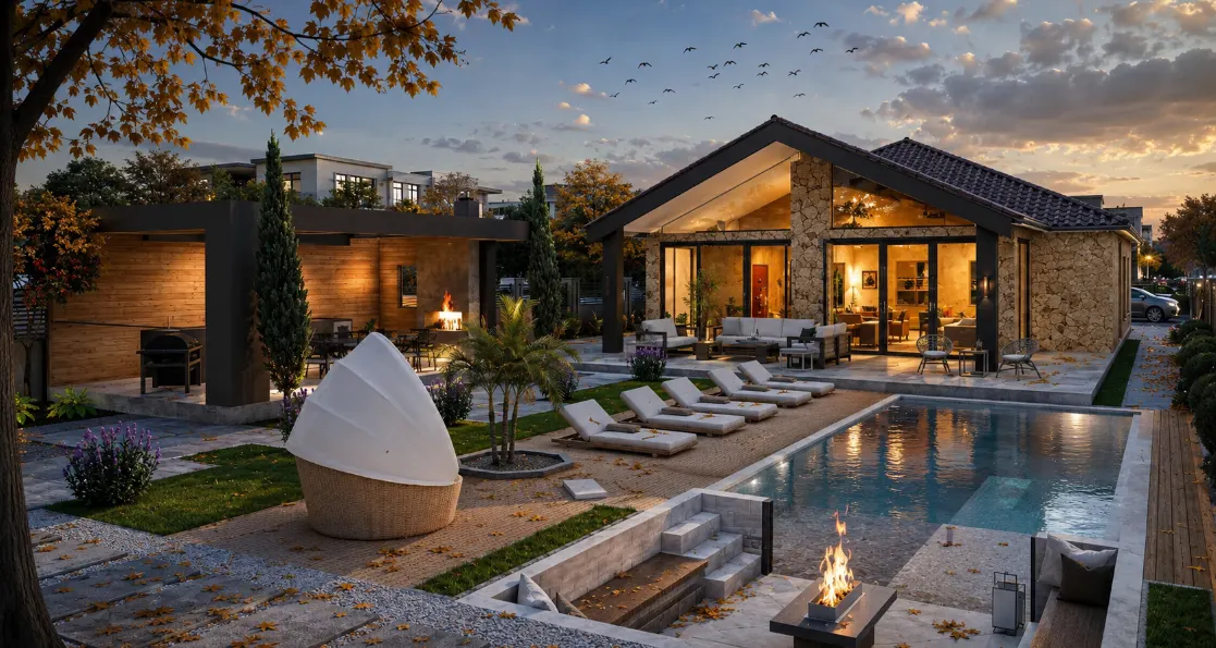Doğanın Huzuru, Modern Mimarinin Konforu ve Mahremiyetin Satılık 3+1 Villa
