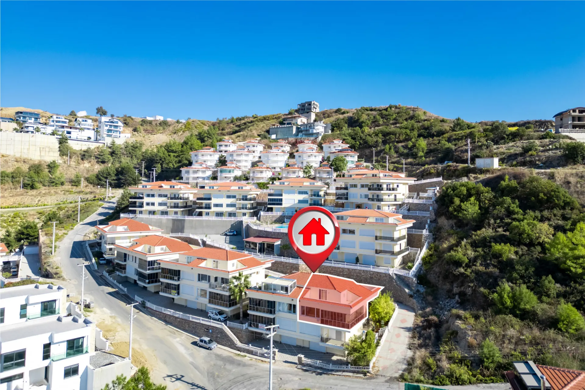 Antalya Alanya Kargıcak'ta Satılık 3+1 Daire Deniz Manzaralı