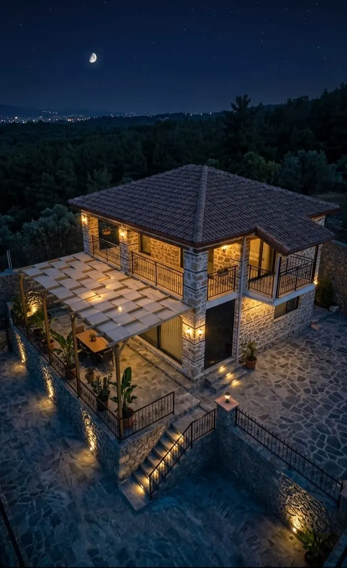 Alanya / Kargıcak Mah 3+1 Dogal Taş Villa