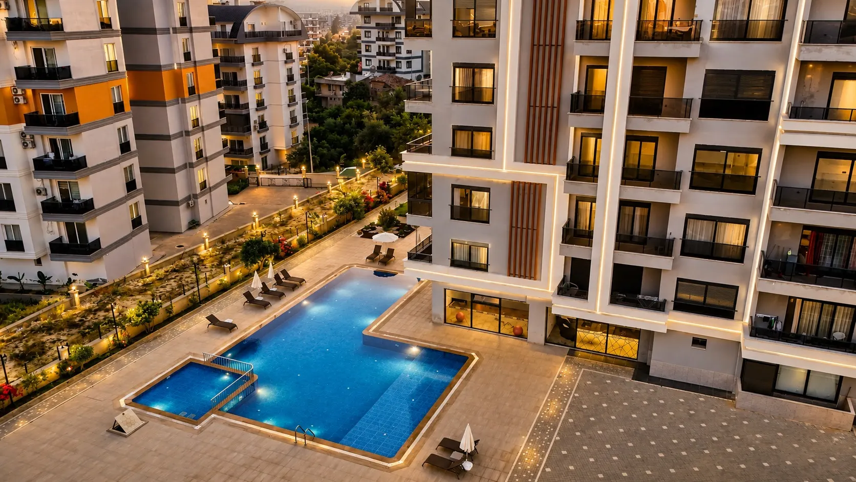 Antalya Alanya Avsallarda Eşyalı 2+1 Site içi satılık daire