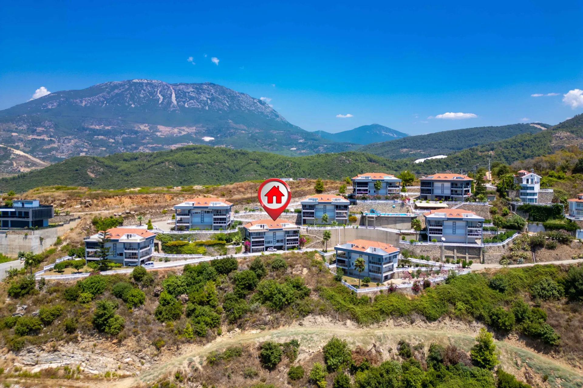 Antalya Alanya Kargıcak'ta Satılık 2+1 Daire Denize Manzaralı
