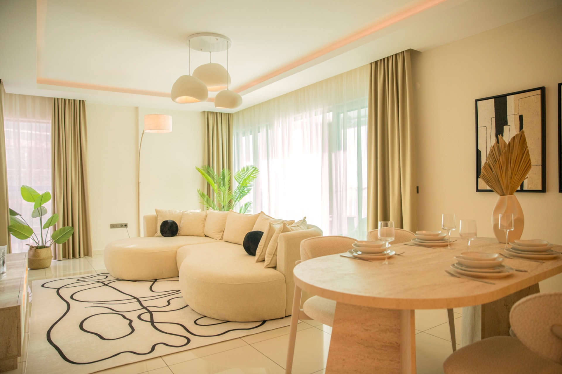 ALANYA KESTEL DENIZE SIFIR SATILIK 2 + 1 GENIŞ DAIRE