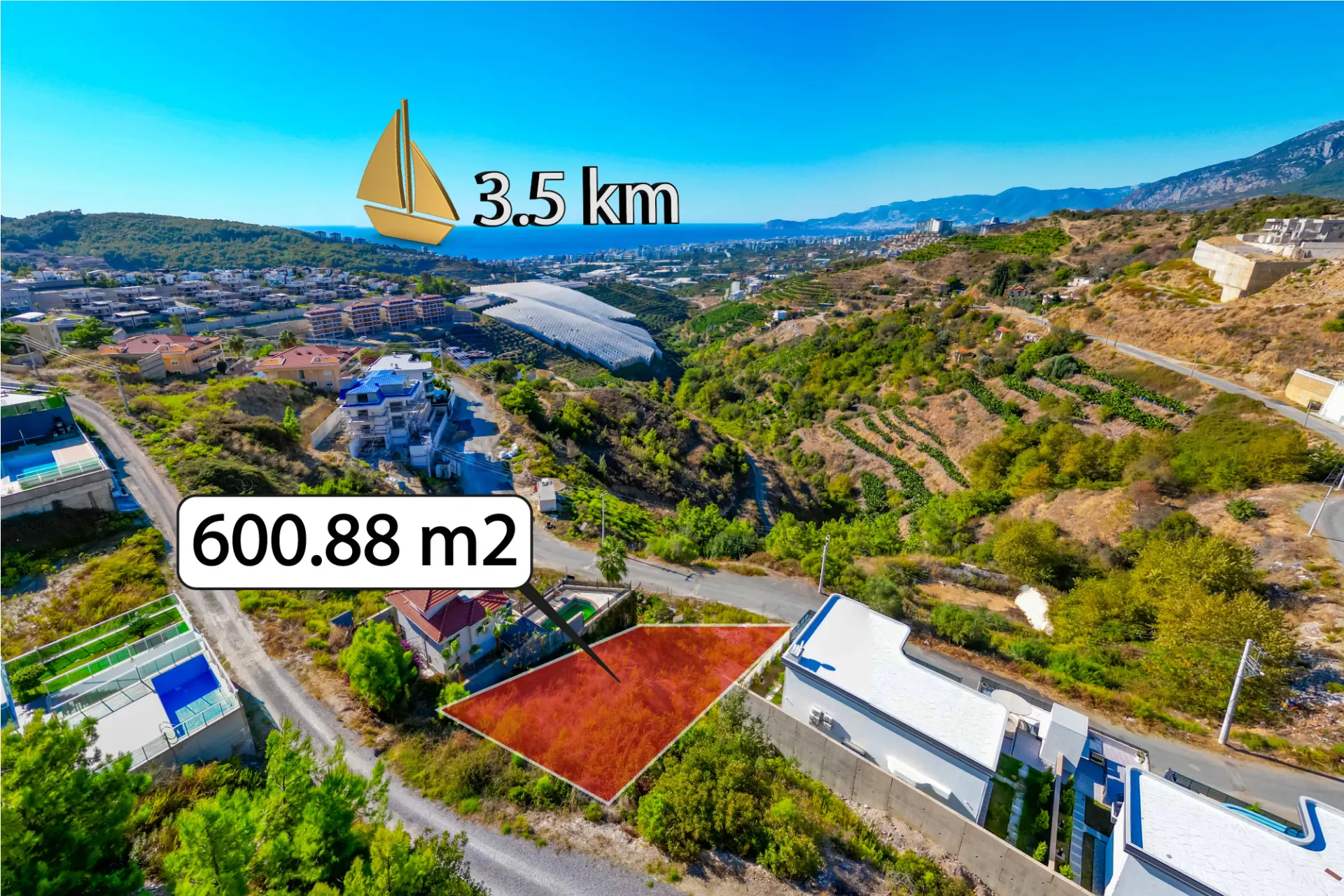 Antalya Alanya Kargıcak'ta Satılık Villa İmarlı Arsa