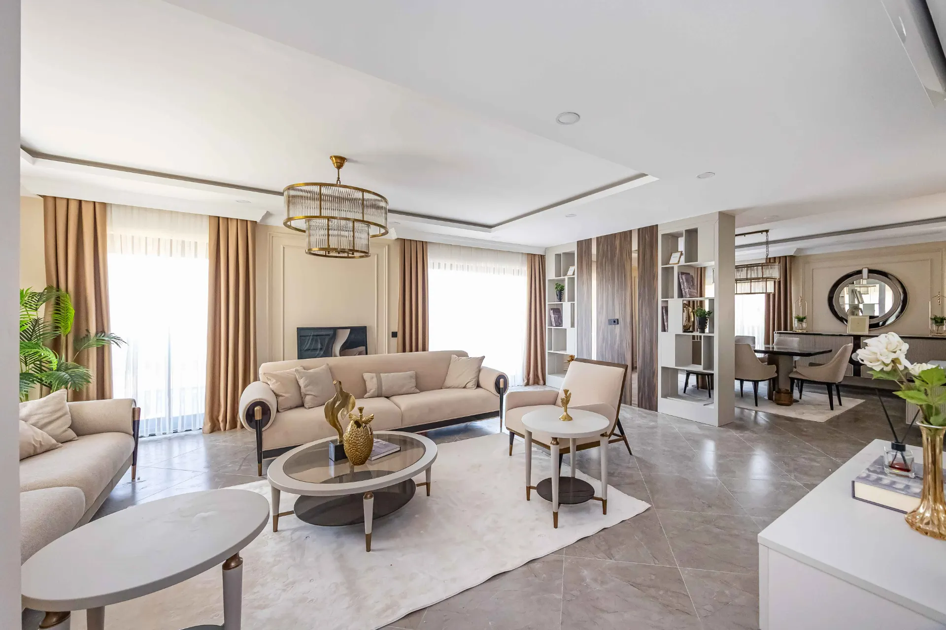 OLIMP CITY’DE ÖZEL HAVUZLU, PANORAMİK DENİZ VE DAĞ MANZARALI LÜKS 4+1 VİLLA