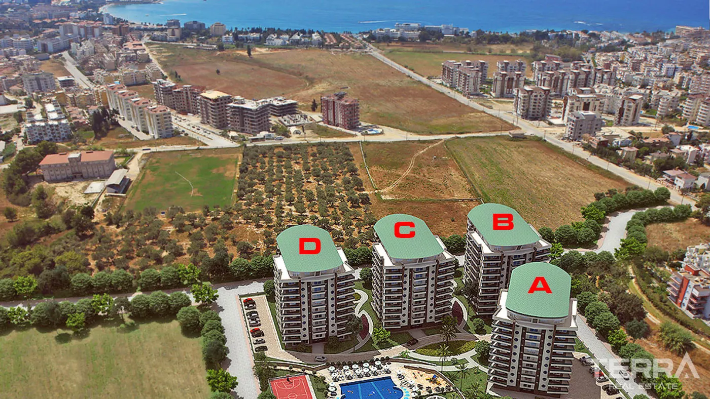 AVSALLAR CROWN CİTY'DE ÇOK UYGUN FİYATA KOMPLE EŞYALI 2+1 DAİRE
