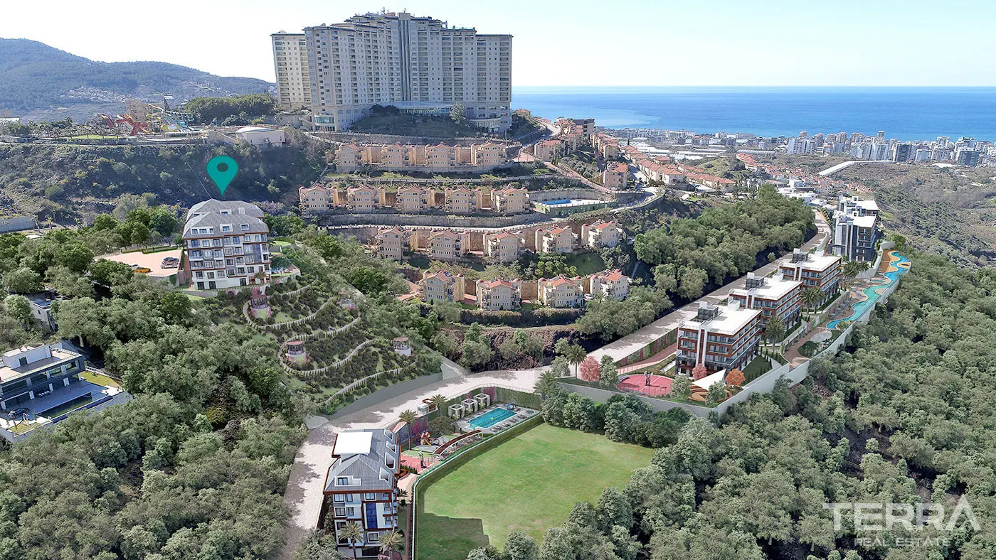 ALANYA KARGICAK’TA GOLD CITY İMKÂNLARINA SAHİP LÜKS 1+1 SATILIK DAİRE