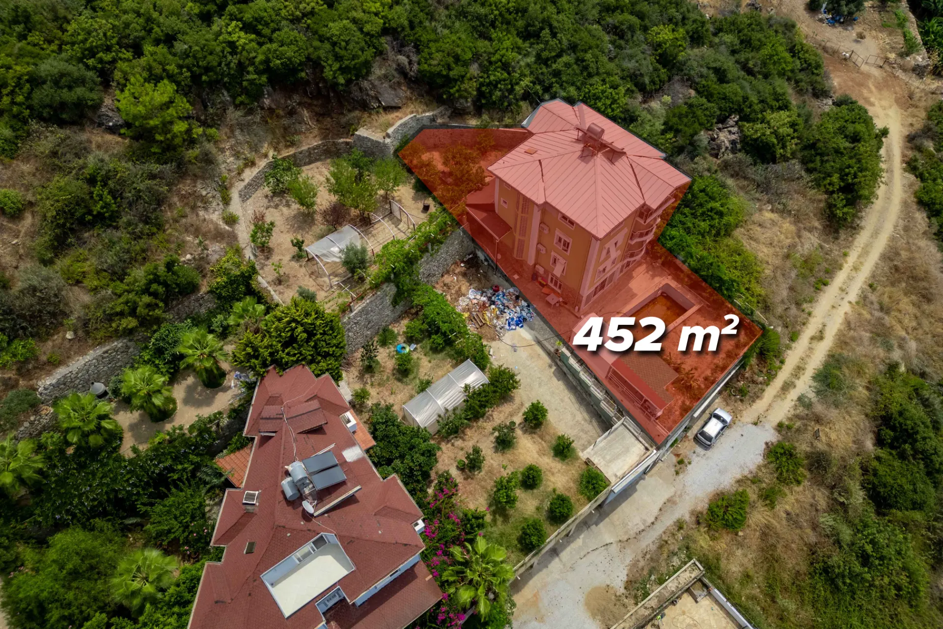 Denize 500 Metre! Deniz Manzaralı Villa 1.015 m²  Arsa!