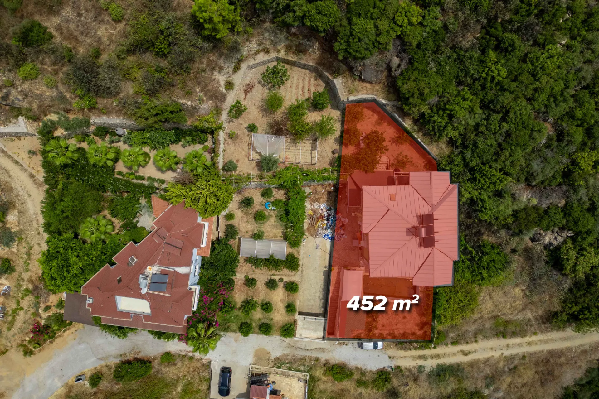 Denize 500 Metre! Deniz Manzaralı Villa 1.015 m²  Arsa!
