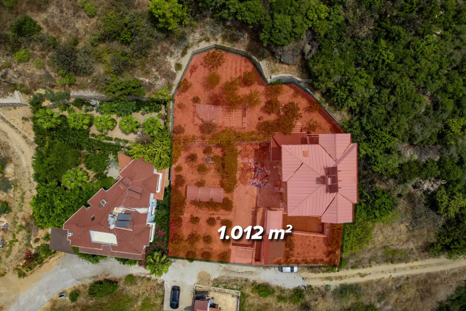 Denize 500 Metre! Deniz Manzaralı Villa 1.015 m²  Arsa!