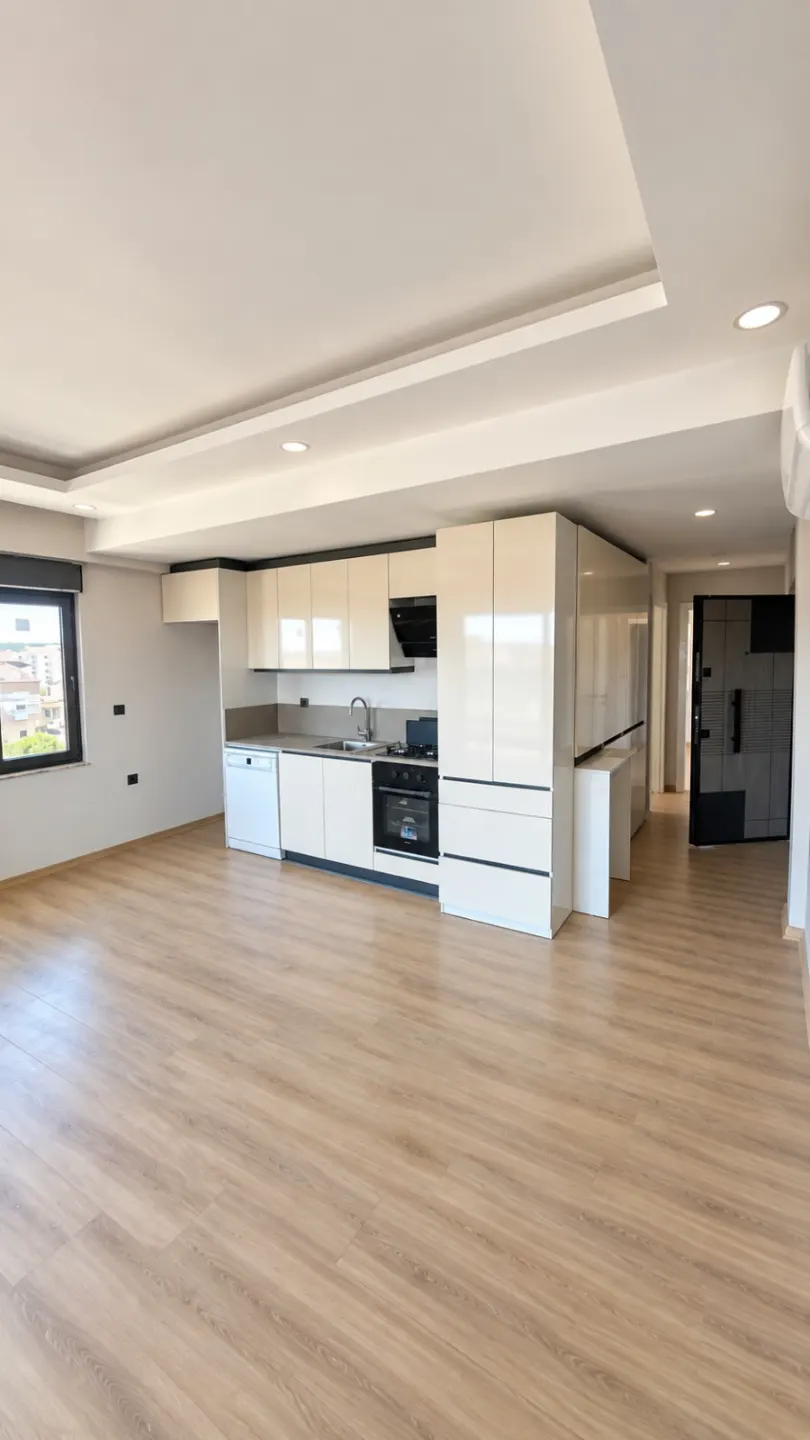 AKSU GÜZELYURT'TA SIFIR, HAVUZLU 2+1 KİRALIK DAİRE