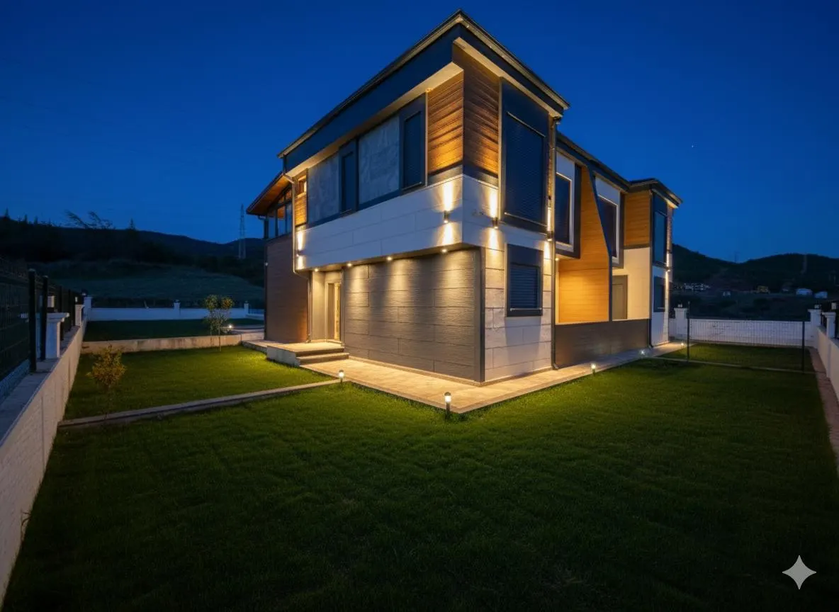 Seferihisar Kavakderede 550m² arsa, ultra lüks havuzlu satılık 3+2 villa