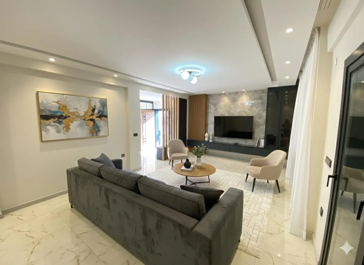 Seferihisar Kavakderede 550m² arsa, ultra lüks havuzlu satılık 3+2 villa