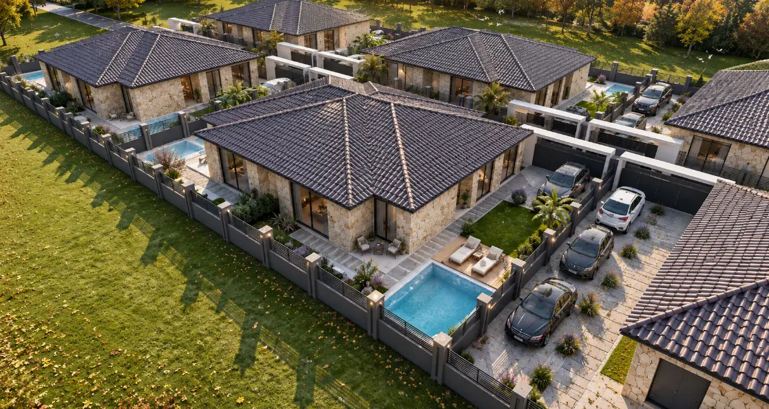 Doğanın Huzuru, Modern Mimarinin Konforu ve Mahremiyetin Satılık 3+1 Villa
