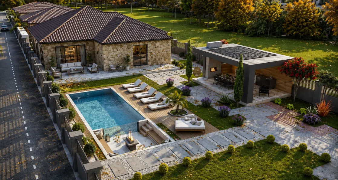 Doğanın Huzuru, Modern Mimarinin Konforu ve Mahremiyetin Satılık 3+1 Villa
