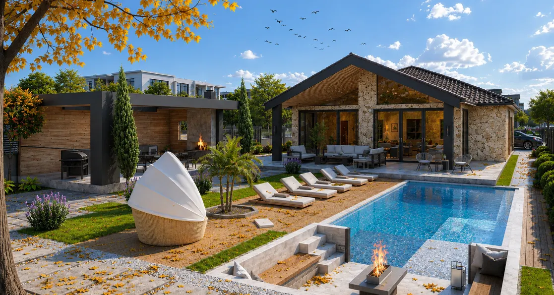 Doğanın Huzuru, Modern Mimarinin Konforu ve Mahremiyetin Satılık 3+1 Villa