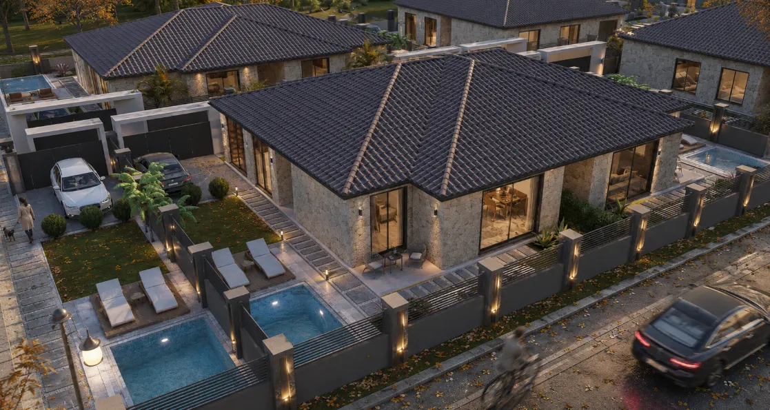 Doğanın Huzuru, Modern Mimarinin Konforu ve Mahremiyetin Satılık 3+1 Villa
