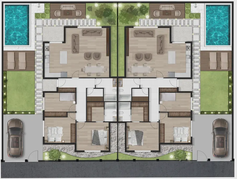 Doğanın Huzuru, Modern Mimarinin Konforu ve Mahremiyetin Satılık 3+1 Villa