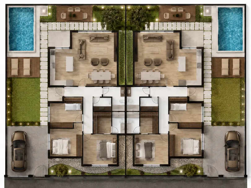 Doğanın Huzuru, Modern Mimarinin Konforu ve Mahremiyetin Satılık 3+1 Villa