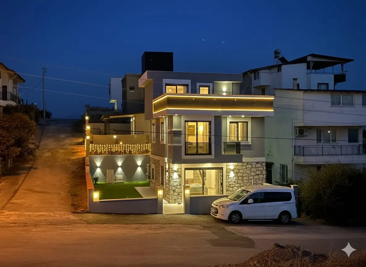 Seferihisar Doğanbey De Tek Mustakil Otoparklı Ultra Lüx Satılık 4+1 Villa