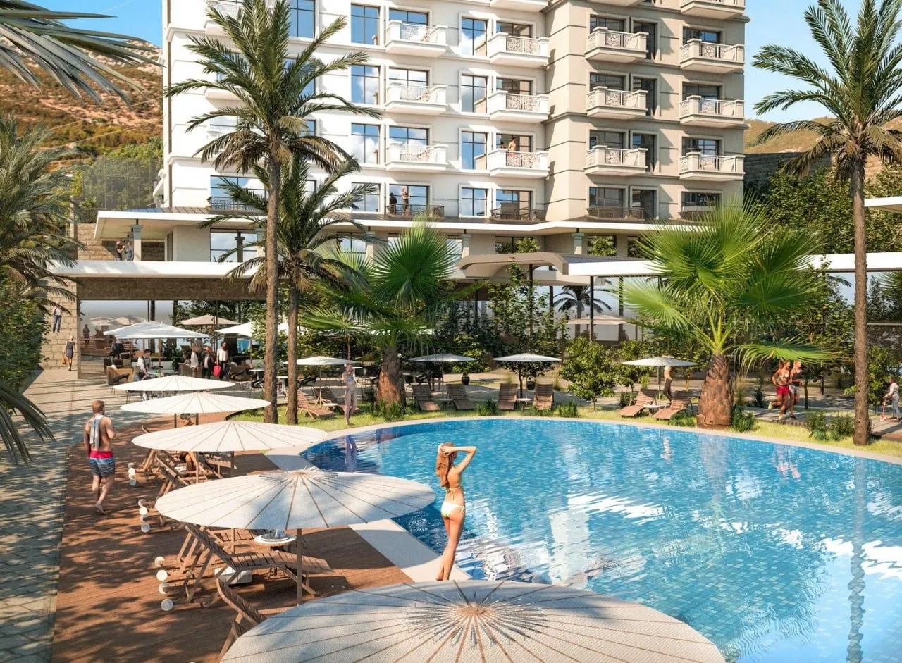 1+1 Furnished Apartment in 5 stars complex in Mahmutlar, Alanya