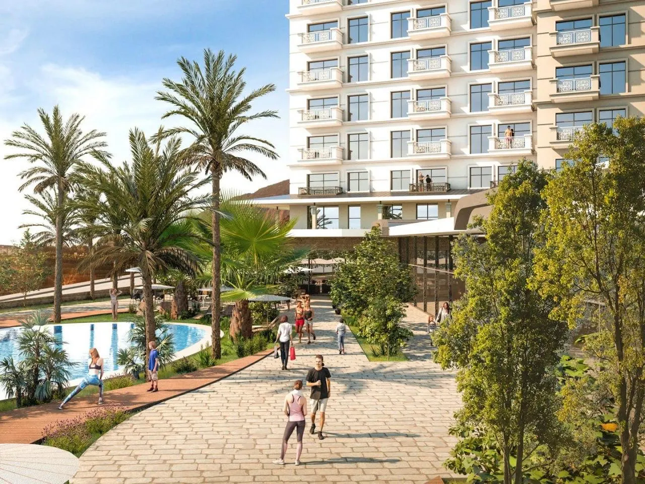 1+1 Furnished Apartment in 5 stars complex in Mahmutlar, Alanya