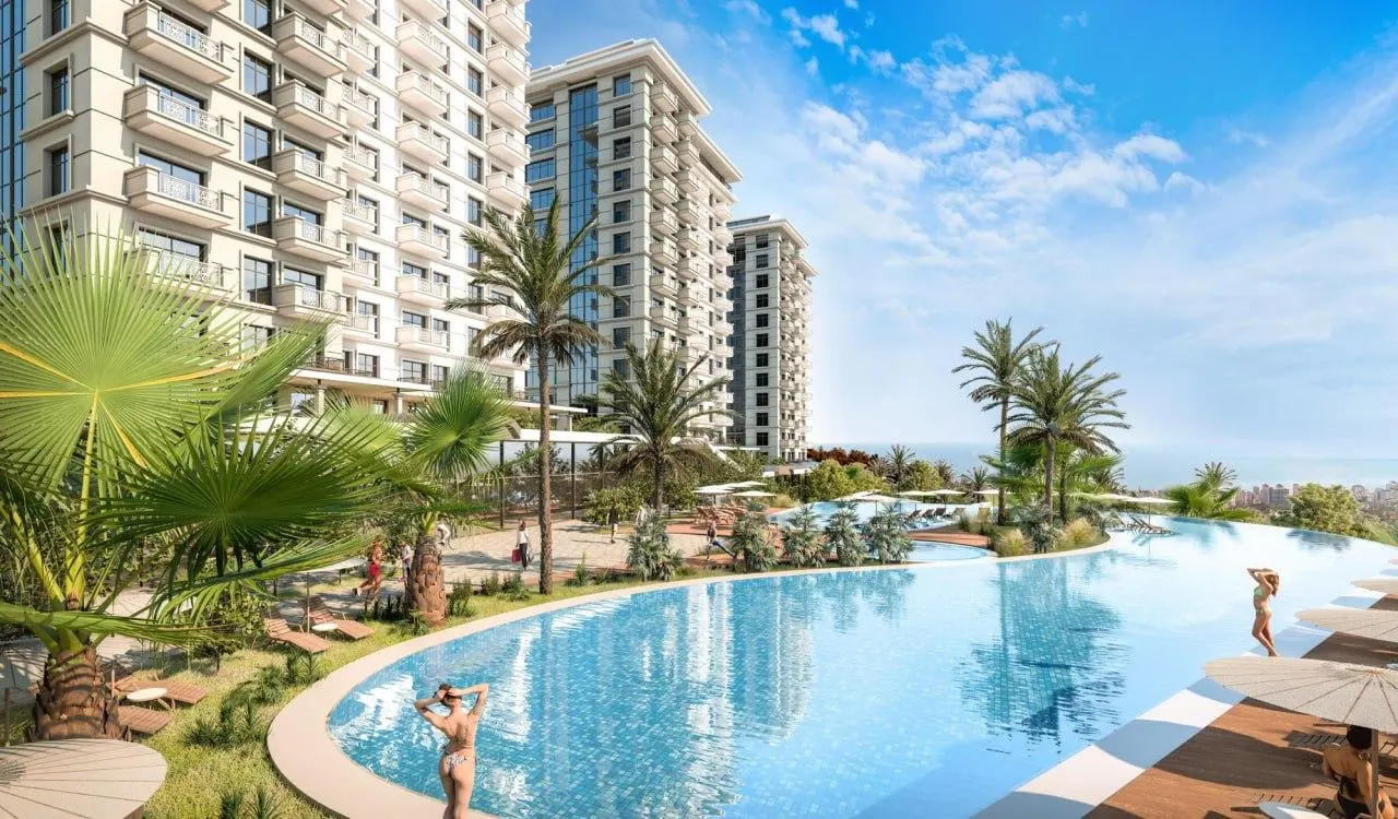 1+1 Furnished Apartment in 5 stars complex in Mahmutlar, Alanya