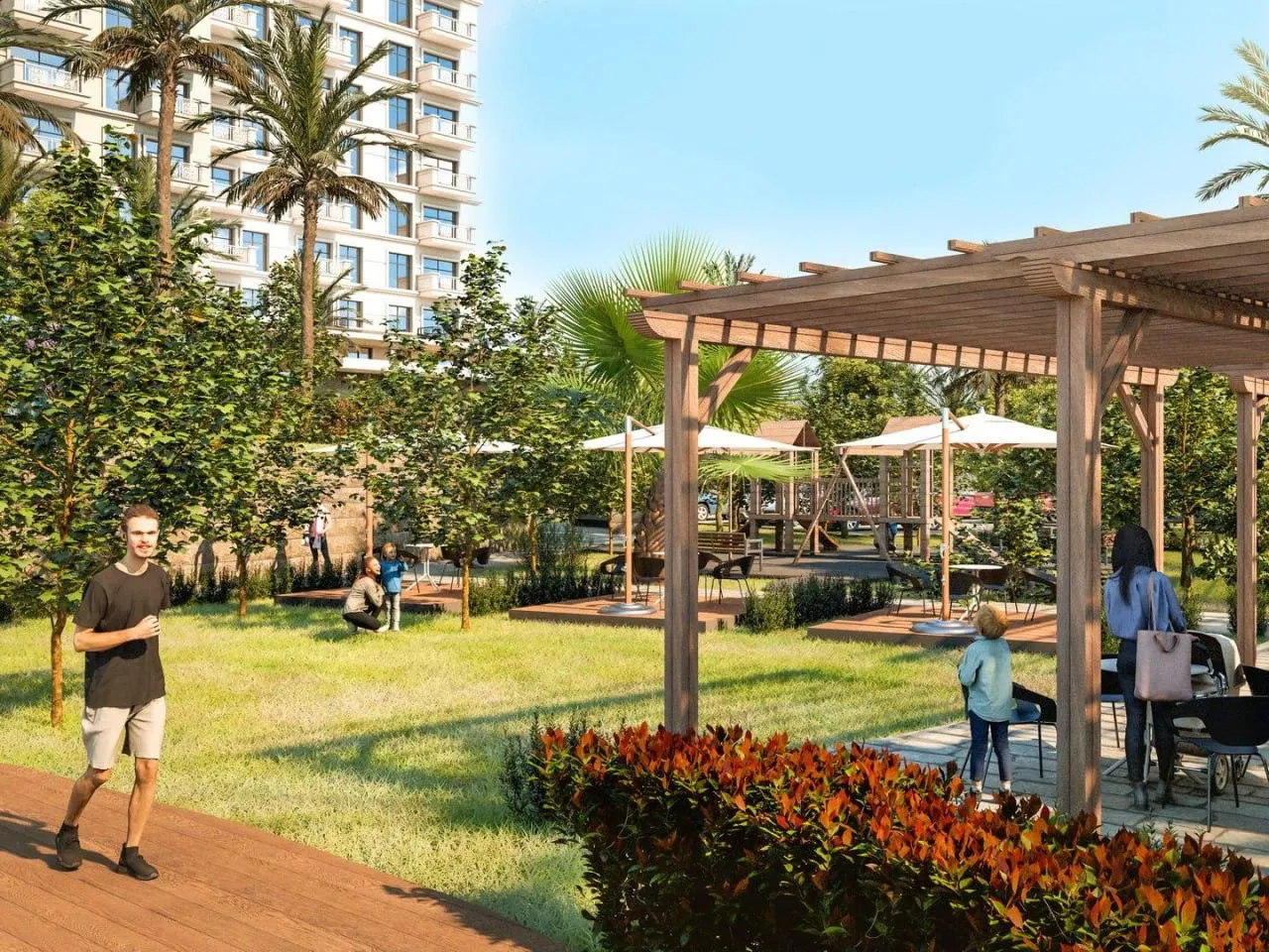 1+1 Furnished Apartment in 5 stars complex in Mahmutlar, Alanya