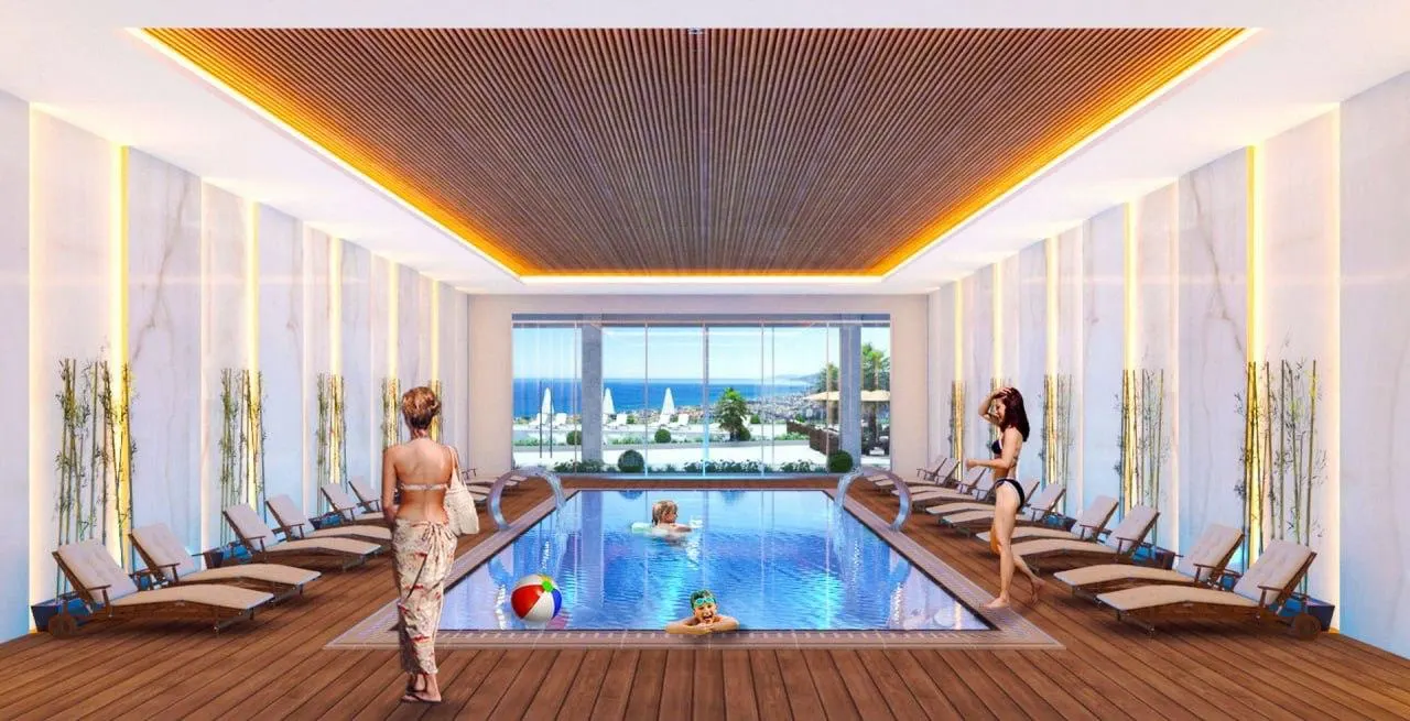 1+1 Furnished Apartment in 5 stars complex in Mahmutlar, Alanya