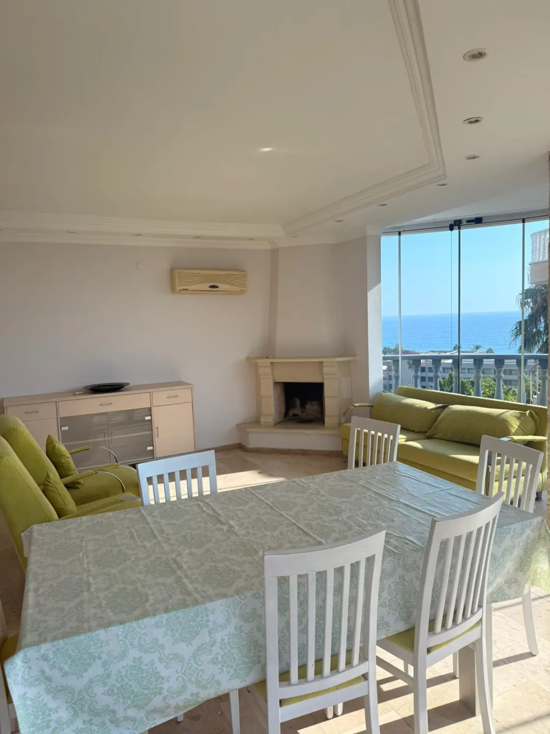 3+1 Dublex Penthouse with full Seaview and Castle View 50 m from the beach in Kestel, Alanya