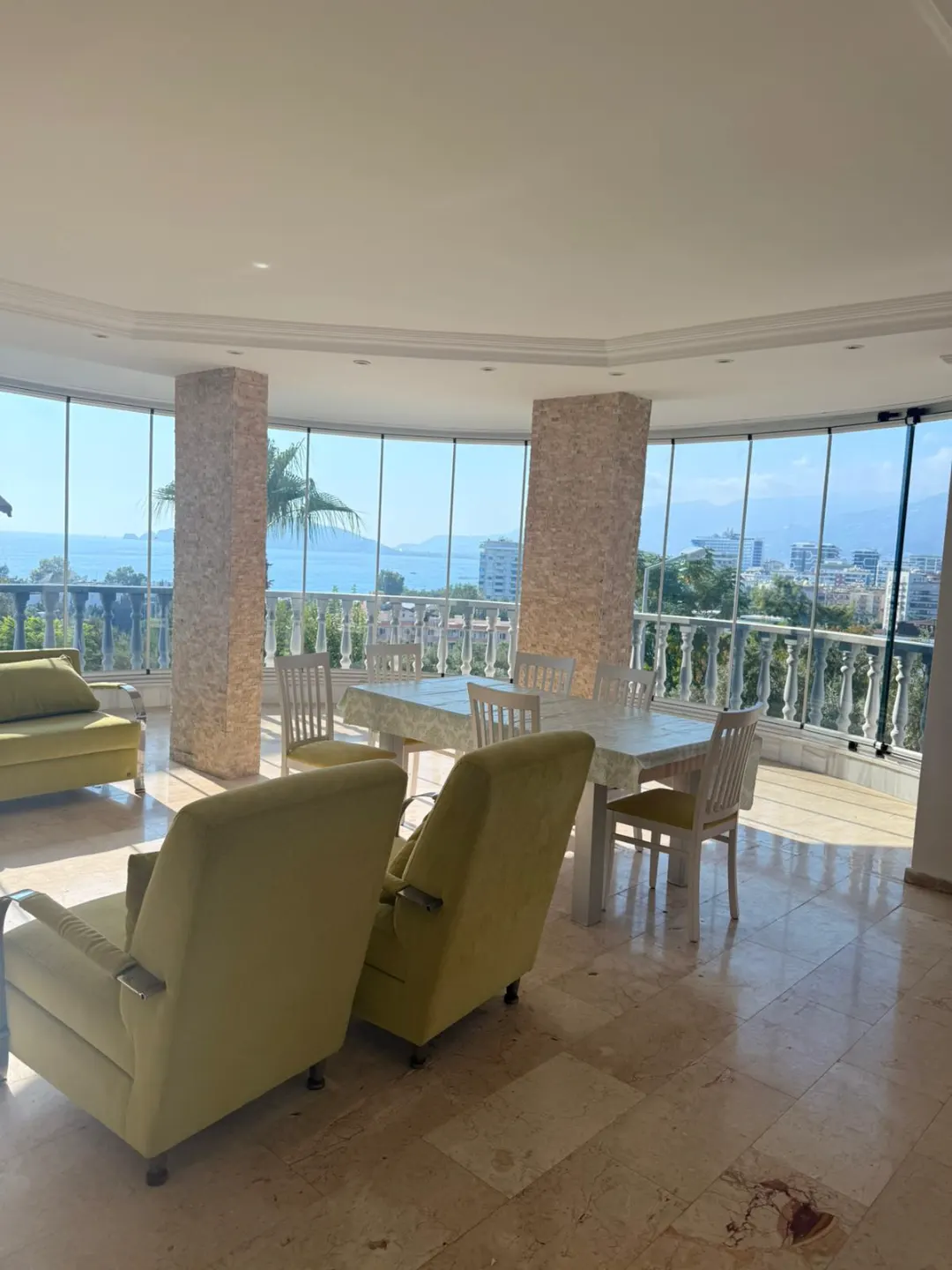 3+1 Dublex Penthouse with full Seaview and Castle View 50 m from the beach in Kestel, Alanya