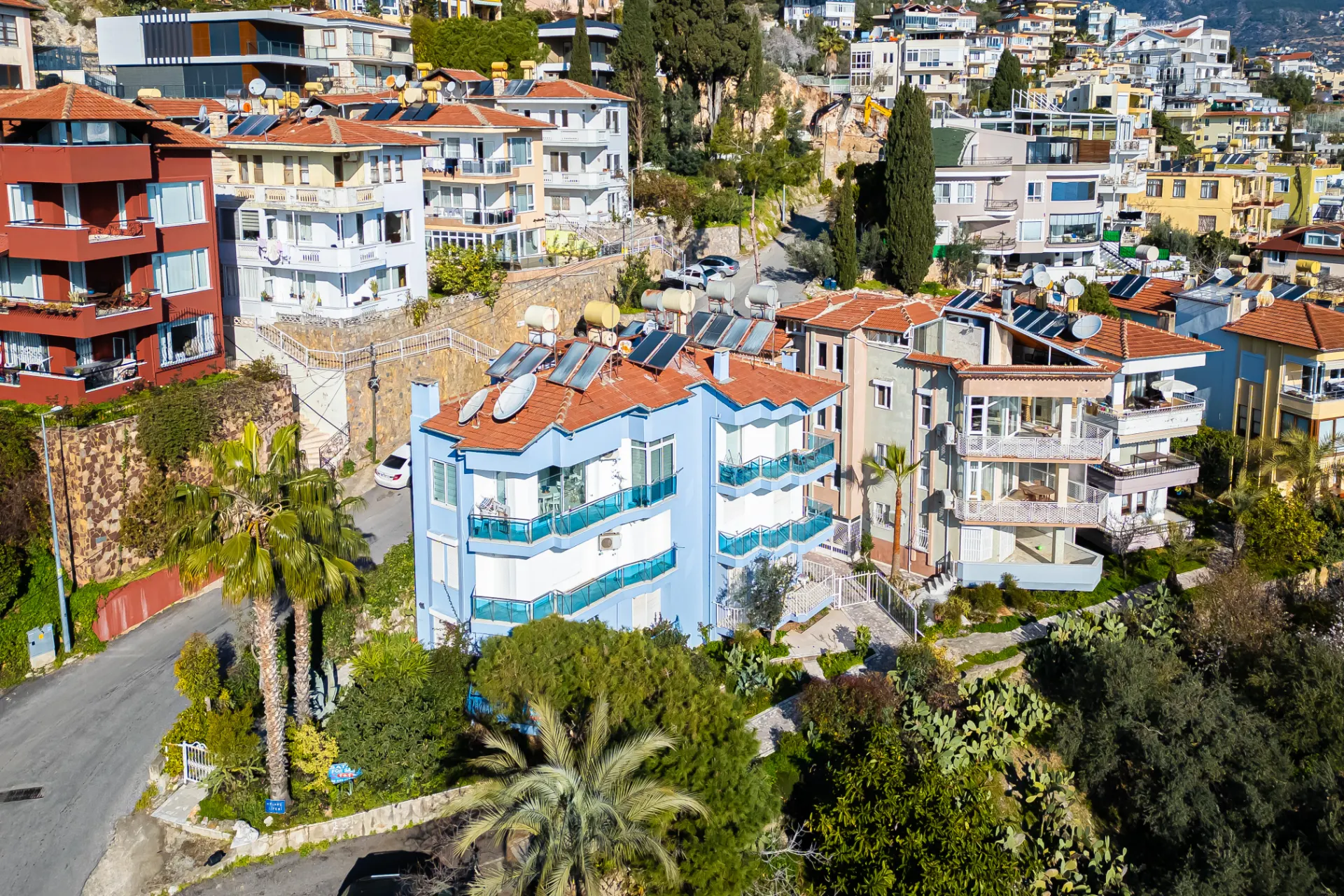Alanya Kalesi'nde Satılık 1+1 Daire Deniz Manzaralı