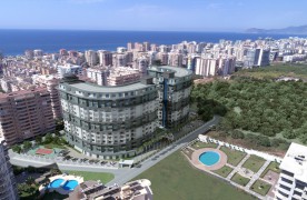 Luxury flats in construction phase in Mahmutlar Alanya.
