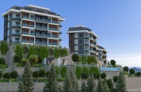 Sea view apartments for sale in a residential complex in Alanya Kargicak.